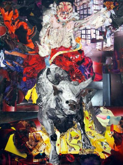 Beata Drozd born 1973 Gdansk Poland Lady Gaga 2000 Collage on Canvas 